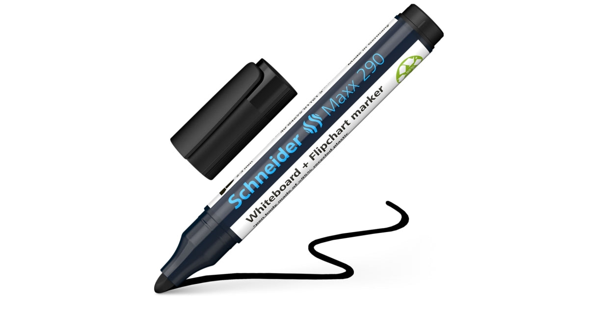 Schneider Maxx 290 Black Whiteboard Marker / قلم سبورة وايت بورد أسود من شنايدر Maxx 290