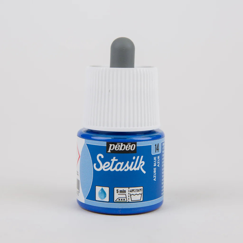 Pebeo Setasilk Silk Paint Azure Blue / بيبو سيتاسيلك لون حرير أزرق لازوردي