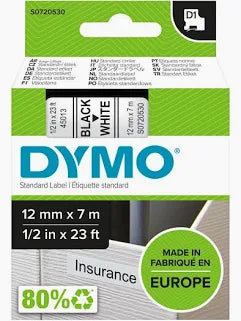 DYMO Standard Label 12mmx7m / شريط ديامو قياسي 12مم×7م