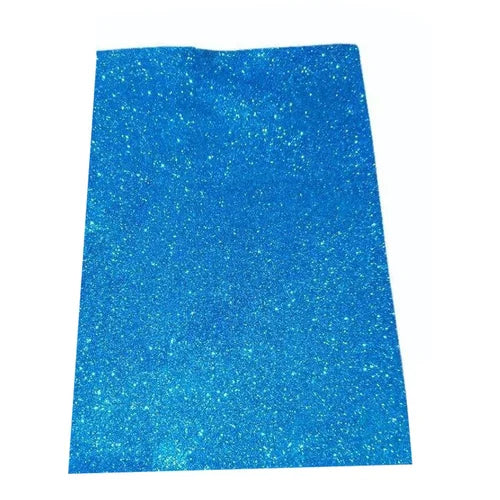 Glitter foam Sheet Cyan 50x70 / ورق لامع سماوي مقاس 50×70 سم
