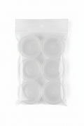 Small Plastic Tubs with Lids – 6 Pack, Clear / علب بلاستيكية صغيرة بأغطية – 6 قطع، شفافة