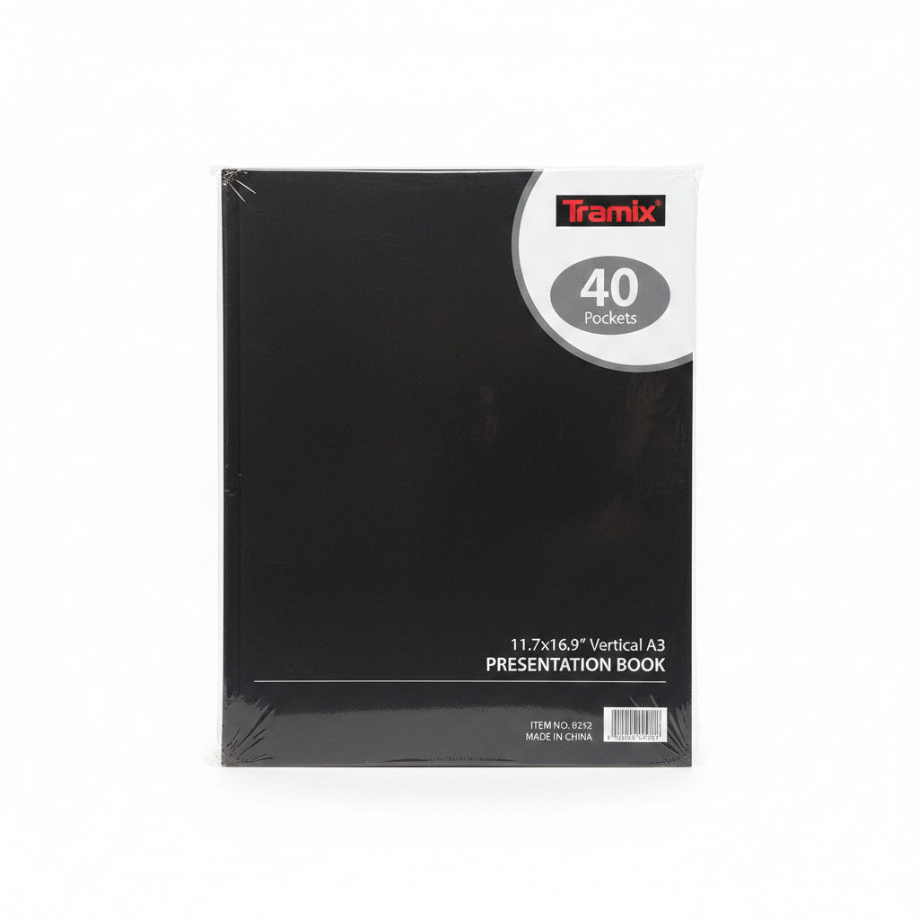 Tramix A3 Vertical Presentation Book 40 Pockets / كتاب عرض تراميكس عمودي مقاس A3 ‎- 40 جيبًا