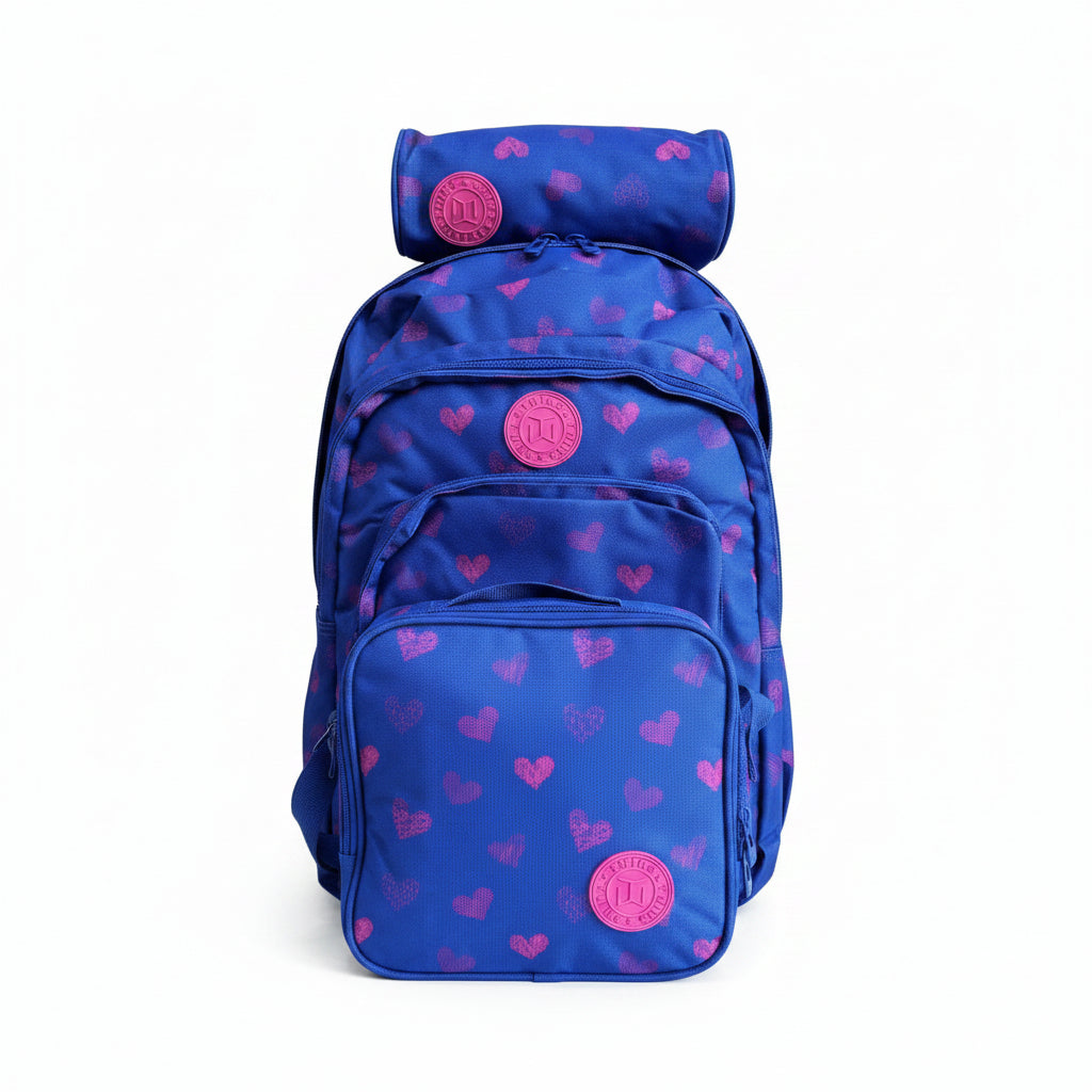 TWINS Hearts School Set 18 inch – Blue / طقم مدرسي توينز قلوب 18 إنش – أزرق