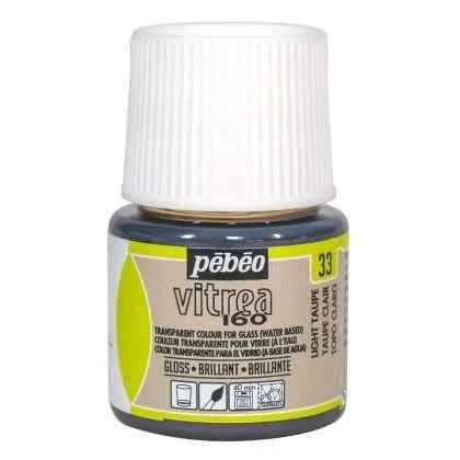 Pebeo Vitrea 160 Glass Paint Light Taupe / بيبو فيتريا 160 لون زجاج بني تاوب فاتح