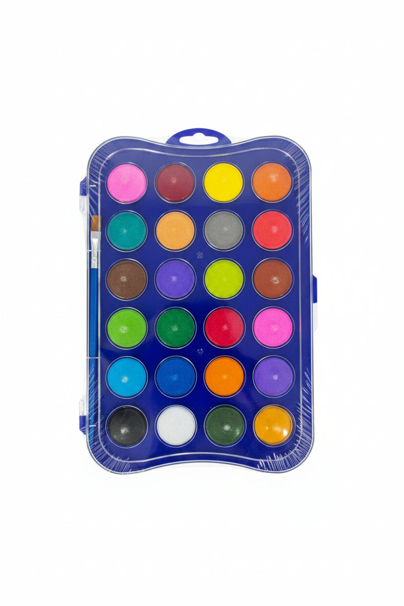 Vneeds Paint Kids Watercolour Set – 24 Colours / ألوان فنيدز المائية للأطفال – 24 لونًا