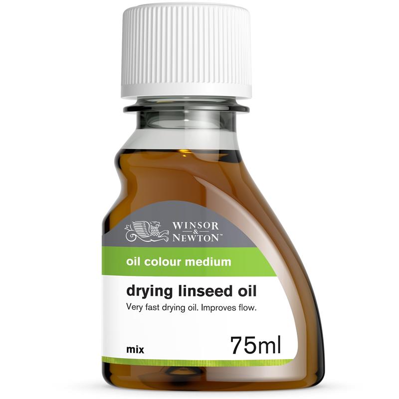 Winsor & Newton drying Linseed oil, 75ml / زيت بذر الكتان المجفف من وينزور ونيوتن، 75 مل