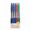 Zebra Sarasa Clip 0.7 mm Gel Pen Set – 5 Pens: Black, 2 Blue, Red, Green / طقم أقلام جل زيبرا ساراسا كليب 0.7 مم – 5 أقلام: أسود، 2 أزرق، أحمر، أخضر